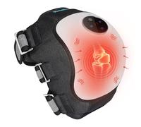 Massaggiatore Ginocchio Terapia Calore e Vibrazione, Sollievo Rapido dal Dolore con Ginocchiera Elettrica Wireless, Compressione Aria e Batteria 5000mAh, 3 Livelli Calore, 3 Modalità Massaggio