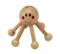 Massaggiatore in legno a sei gambe, strumento portatile a forma di , dispositivo di massaggio manuale con impugnatura compatta, utile attrezzatura per rilassamento per testa, collo, schiena, vita
