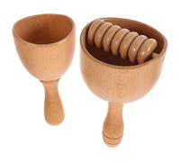 Massaggiatore in Legno a Tazza Portatile 2 Pezzi per Schiena | Design Ergonomico a Coppa, per Automassaggio, Aiuta a Rilassare i Muscoli Contratti