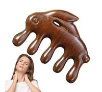 Massaggiatore in Legno per Cuoio Capelluto Strumento a Denti Larghi per | Pettine Massaggiante Con Testa Di Coniglio Per Cura Corpo Viso Collo Spalle A Casa E In Viaggio