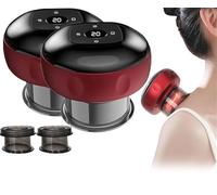Massaggiatore intelligente per coppettazione, set elettrico per terapia di coppettazione, 5 in 1, regolabile, 12 livelli, potente meridiano per alleviare il dolore muscolare della schiena, strumenti