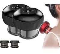 Massaggiatore intelligente per terapia di coppettazione, set elettrico per terapia di coppettazione, 5 in 1, regolabile, 12 livelli, massaggiatore elettrico ricaricabile Gua Sha, migliora la