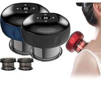 Massaggiatore intelligente per terapia di coppettazione, set elettrico per terapia di coppettazione, 5 in 1, regolabile, 12 livelli, massaggiatore elettrico ricaricabile Gua Sha, migliora la