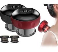 Massaggiatore intelligente per terapia di coppettazione, set elettrico per terapia di coppettazione, 5 in 1, regolabile, 12 livelli, massaggiatore elettrico ricaricabile Gua Sha, migliora la