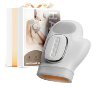 Massaggiatore manuale con calore e compressione per sollievo da artrite e tunnel carpale, 3 modalità, 4 temperature, 5 compressioni, guanto elettrico senza fili, regalo per donne/uomini, festa della