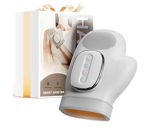 Massaggiatore manuale con calore e compressione per sollievo da artrite e tunnel carpale, 3 modalità, 4 temperature, 5 compressioni, guanto elettrico senza fili, regalo per donne/uomini, festa della