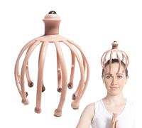 Massaggiatore manuale per cuoio capelluto a polpo, per rilassamento e sollievo dallo stress, massaggiatore per cuoio capelluto con artigli di polipo, strumento portatile per ridurre lo stress, testa