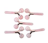 massaggiatore Massaggiatore al quarzo rosa 3D for la cura della pelle del viso Massaggiatore a rullo for il viso Rosa giada Bellezza for il viso Strumento dimagrante Rullo for massaggio for il solleva