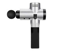 Massaggiatore muscolare per tessuti profondi a 4 teste muto, pistola per fascia per il massaggio più confortevole di diverse parti del corpo (grigio)