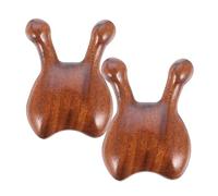 Massaggiatore Naso in Legno 2 Pezzi, Strumento Manuale | Finitura Liscia e Sagomata, Impugnatura Ergonomica, per Rilassamento e Tensione, Uso Familiare e Quotidiano