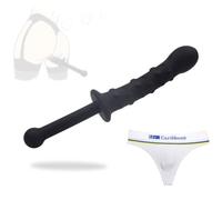 Massaggiatore palmare in Silicone a Doppia Testa con Pantaloni a T Bianchi da Uomo per Sport e Fitness Lettera a Vita Larga Sexy T (M)
