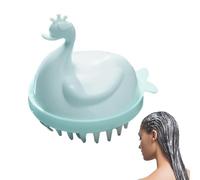 Massaggiatore per capelli e cuoio capelluto, spazzola in morbido silicone, scrubber per pulizia profonda, esfoliante per shampoo, graziosa spazzola a forma di cigno con design staccabile, stimolatore