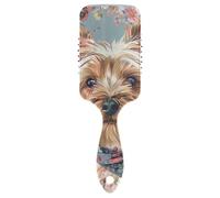 Massaggiatore per capelli lisci per capelli lisci con fiori rossi e fiori in stile bohémien per tutti i tipi di capelli con manico ergonomico cepillo para cabello de mujer