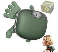 Massaggiatore per collo 4D senza fili, massaggiatore elettrico Shiatsu con 3 livelli di intensità e 2 livelli di calore, massaggio profondo per alleviare la tensione muscolare e l'affaticamento (C)