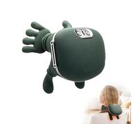Massaggiatore per collo a spalla con calore, 4D Shiatsu, 3 velocità e 2 livelli di riscaldamento, ricaricabile USB, 2000 mAh, massaggiatore elettrico per ufficio, viaggi, regalo per famiglia amici (A)
