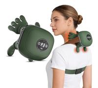 Massaggiatore per collo con calore per alleviare il dolore ai tessuti profondi, massaggiatore 4D senza fili per collo e spalle, massaggiatore per schiena con dita bioniche, massaggio e schermo, regalo