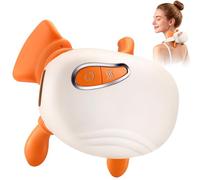 Massaggiatore per collo e spalle con calore, impasto Shiatsu 4D e trazione mani per tessuti profondi, massaggio elettrico wireless per alleviare il dolore alla schiena, ricaricabile USB-C, portatile