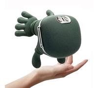 Massaggiatore per collo e spalle con calore, massaggio Shiatsu 4D dei tessuti profondi per alleviare il dolore, 3 livelli di massaggio, 2 impostazioni di riscaldamento, ricaricabile,Green-14.5x11x6.5c