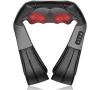 Massaggiatore per collo e spalle con funzione riscaldante lenitiva, massaggio shiatsu profondo per il sollievo muscolare a casa, in ufficio