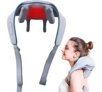 Massaggiatore per collo e spalle, massaggiatore per collo termico, massaggiatore cervicale, massaggio Shiatsu wireless per collo e schiena per il rilassamento dell'affaticamento a casa e in ufficio