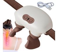 Massaggiatore per collo e spalle, strumento per rilassare i muscoli, massaggio elettrico con 2 modalità di calore, per casa, viaggi, dopo l'esercizio, routine quotidiana, andare a, studio, lungo