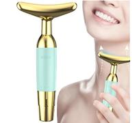 Massaggiatore per collo e viso, massaggiatore per collo facciale, strumento multifunzionale per la cura della pelle del viso, dispositivo di allungamento viso e collo con vibrazione, massaggiatore