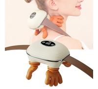 Massaggiatore per collo, massaggiatore 4D per mani vere, con 3 livelli di massaggio e 2 livelli di riscaldamento, massaggiatore USB per collo e schiena, massaggio profondo per alleviare il dolore