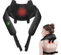 Massaggiatore per collo per alleviare il dolore ai tessuti profondi, massaggiatore senza fili per collo e schiena con calore, massaggio Shiatsu 6D impastante per spalle, schiena, gambe, sollievo dal