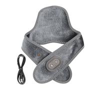 Massaggiatore Per Collo Riscaldato - Fascia Per Collo Vibrante In Velluto Alimentata Tramite USB Da 66x14 Cm Con Calore | Tappetino Riscaldante Elettrico, Supporto Regolabile, Per Le Spalle P