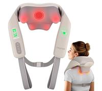 Massaggiatore per collo senza fili 2025 con calore, massaggiatore Shiatsu per collo e spalle, riscaldamento in grafene, cuscino massaggiatore per la schiena impastante per tessuti profondi 4D, regalo