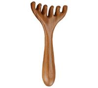 Massaggiatore per cuoio capelluto in legno, massaggiatore per capelli | Pettine in legno a denti larghi, spazzola per massaggio a coda di pesce a sei artigli, per donne e uomini, per rilassare la