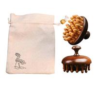 Massaggiatore Per Cuoio Capelluto In Legno - Spazzola Per Capelli Multifunzionale In Legno Di Sandalo | 8 X 6,5 Cm + 100 G Di Ļegno Massiccio Profumato | Pettine Ṕer Massaggio Corpo A Denti