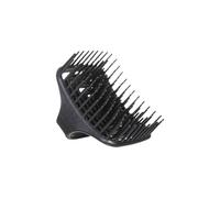 Massaggiatore per cuoio capelluto in silicone, spazzola morbida per la pulizia dei capelli per shampoo e bagno(Black)
