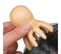 Massaggiatore Per Cuoio Capelluto - Pettine Massaggiante Capelli Con Design Polpo | Pettine Massaggiante Con Punte In Legno,Per Donne E Uomini, Per Pause Di Lavoro, Studio, Cura Personale, Benessere Q