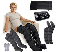Massaggiatore per drenaggio linfatico, 6 programmi, massaggiatore per gambe, regolabile individualmente, telecomando, migliora la circolazione sanguigna, rigenerazione muscolare (nero, L 2 leggings