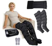 Massaggiatore per drenaggio linfatico, 6 programmi, massaggiatore per gambe, regolabile individualmente, telecomando, migliora la circolazione sanguigna, rigenerazione muscolare (nero, L 2 leggings
