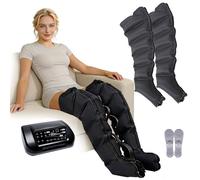 Massaggiatore per drenaggio linfatico, 6 programmi, massaggiatore per gambe, regolabile individualmente, telecomando, migliora la circolazione sanguigna, rigenerazione muscolare (nero, L 2 leggings)