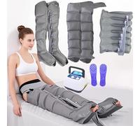 Massaggiatore per drenaggio linfatico, dispositivo elettrico di compressione dell'aria per sollievo dalla circolazione, include 6 fasce per cavità per gambe, braccia e vita, funzione di