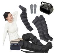 Massaggiatore per drenaggio linfatico, macchina massaggiante per gambe con compressione d'aria elettrica per dolore e circolazione, stivali di recupero a 6 cavità, compressione della circola