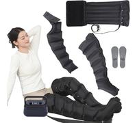 Massaggiatore per drenaggio linfatico, macchina massaggiante per gambe con compressione d'aria elettrica per dolore e circolazione, stivali di recupero a 6 cavità, compressione della circola