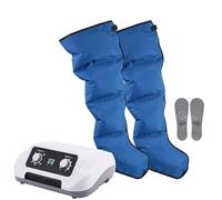 Massaggiatore per drenaggio linfatico, sistema di recupero con stivali a compressione d'aria per pressoterapia a 6 camere, 8 livelli di pressione e funzione di temporizzazione, compressione