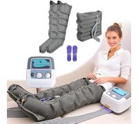 Massaggiatore per Gambe a 6 Camere d'Aria Compressione per Piedi, Pressoterapia Per Casa, Aiuta Ad Alleviare Il Dolore E Il Relax del Linfedema, Migliora la Circolazione Sanguigna