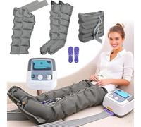 Massaggiatore per Gambe a 6 Camere d'Aria Compressione per Piedi, Pressoterapia Per Casa, Aiuta Ad Alleviare Il Dolore E Il Relax del Linfedema, Migliora la Circolazione Sanguigna