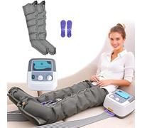 Massaggiatore per Gambe a 6 Camere d'Aria Compressione per Piedi, Pressoterapia Per Casa, Aiuta Ad Alleviare Il Dolore E Il Relax del Linfedema, Migliora la Circolazione Sanguigna