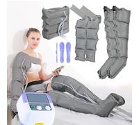 Massaggiatore per gambe a compressione ad aria a 6 cavità, super silenzioso per gambe, piedi, braccia, migliora la circolazione sanguigna, allevia affaticamento, disturbi venosi cronici, nevralgie