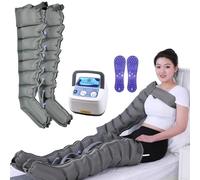 Massaggiatore per gambe a compressione ad aria a 8 cavità, per alleviare il dolore, migliorare la circolazione, gonfiore, edema e recupero muscolare, dispositivo elettrico per terapia della pressione