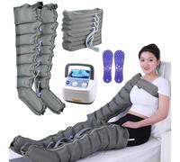 Massaggiatore per gambe a compressione ad aria a 8 cavità, per alleviare il dolore, migliorare la circolazione, gonfiore, edema e recupero muscolare, dispositivo elettrico per terapia della pressione