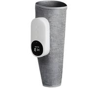 Massaggiatore per gambe a compressione ad aria con calore, massaggiatore senza fili per polpaccio per circolazione e comfort, grigio stellato, 3 modalità, avvolgimento gamba polpaccio, timer 15 minuti
