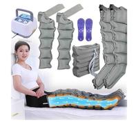 Massaggiatore per Gambe a Compressione d’Aria Professionale | Drenaggio Linfatico 6 Zone | Sistema Recupero Muscolare | Pressione Regolabile per Dolori, Gambe Senza Riposo e Cattiva Circ