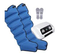 Massaggiatore per gambe a compressione d'aria a 6 camere per drenaggio linfatico e circolazione | Sistema di recupero completo del corpo con pressione regolabile | Dispositivo terapeutico